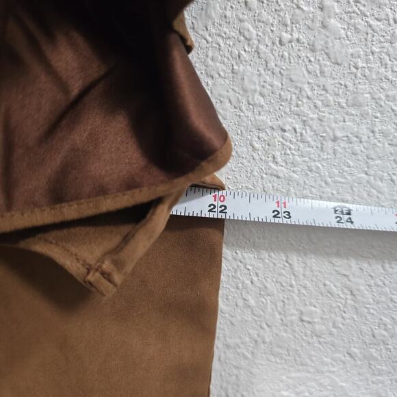 Marc New York Ruffle Sleeve Button Front Blouse Brown Size L - Picture 12 of 12